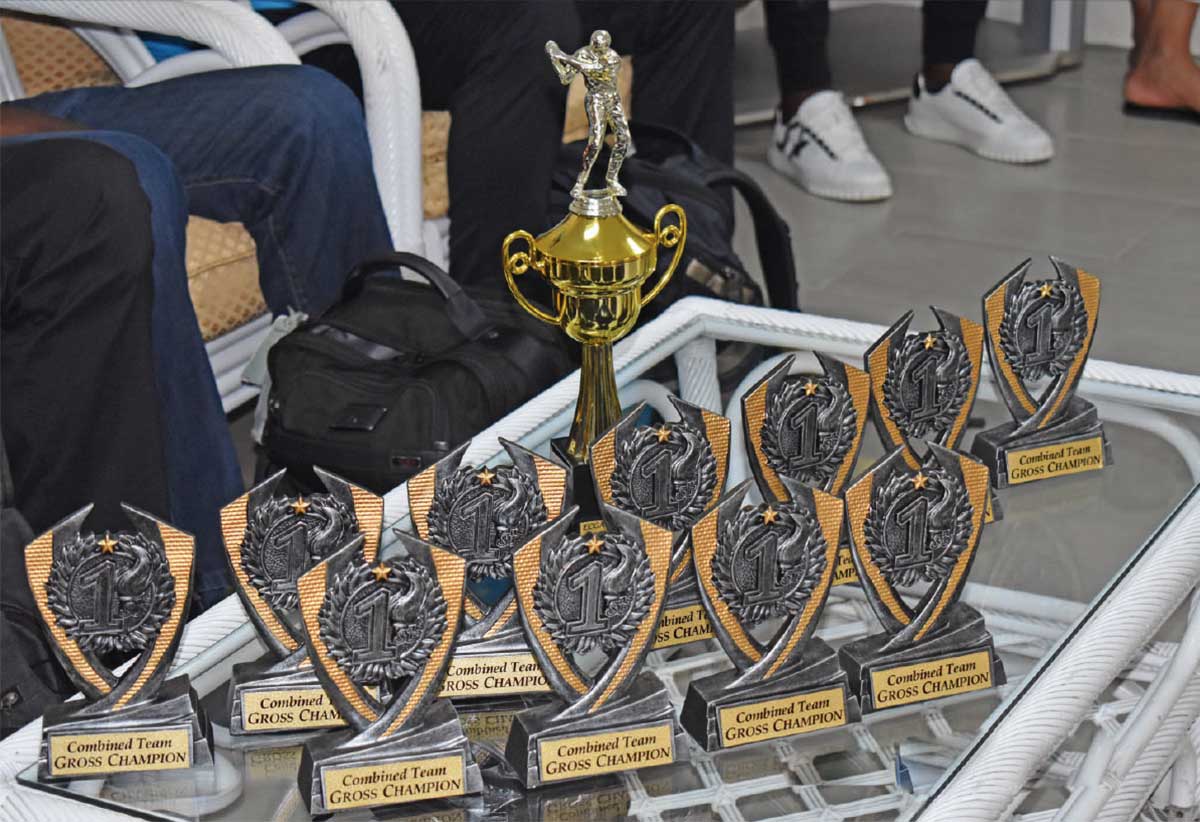The trophies won by Team Saint Lucia at the ECGA Tournament over the past weekend