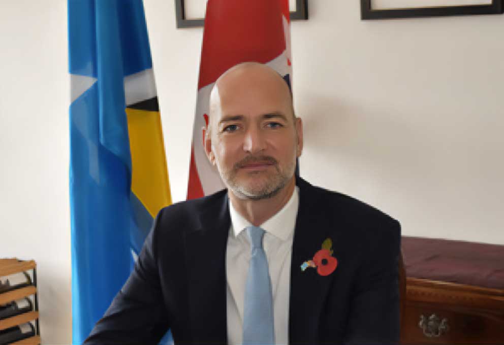 British High Commissioner Scott Furssedonn-Wood
